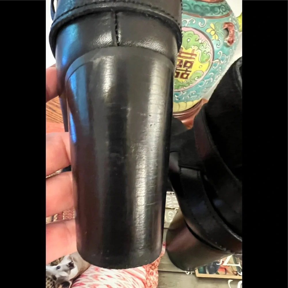 Allsaints Jules Jodhpur  Pony Hair and Leather Belted Booties - Picture 8 of 12